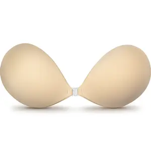 Sticky Bra 2 Pairs Push Up for Women, Strapless Backless Bra for Wedding/Parties/Events, Comfortable Adhesive Bra