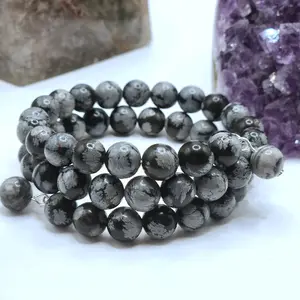 Picasso Jasper Natural Crystal Memory Wire DOUBLE STACKED Bracelet with Dangles on Each End Fits All & Adjusts Sizes