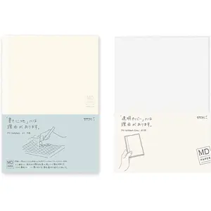 Midori MD Notebook - A5 Grid Paper (15003006) + MD notebook cover & lt; A5 & gt (49360006) -VALUE SET