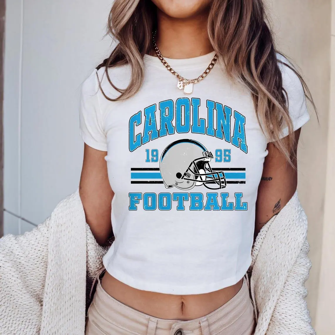 Carolina Football Baby tee, Retro Panther shirt, Vintage Fan Apparel Gift