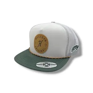 Hooey Spur Hat - White W/Leather