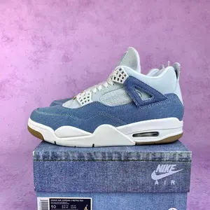 Worn Blue Washed denim fashion Classic sports shoes Outdoor running shoes Comfortable basketball shoes