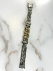 Lenox braided two tone bracelet