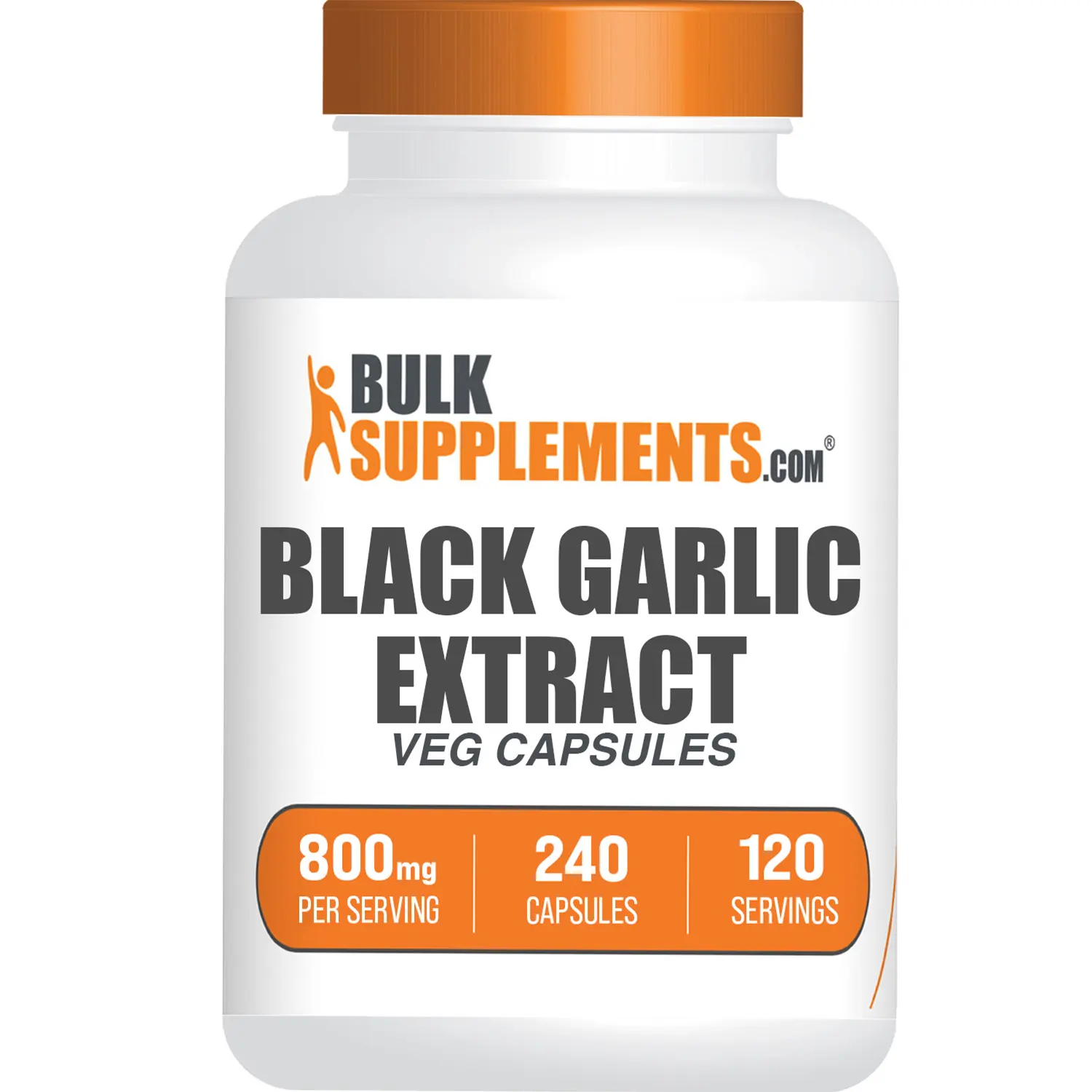 BulkSupplements.com - Black Garlic Extract - Fermented Garlic - Plant-Based Supplement - Antioxidant Supplement - 240 Veg Capsules - 800 mg per Serving