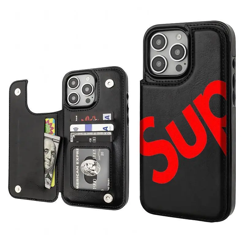 (springtok) Fashion SUP Aesthetic Pattern Casing For iphone 17 16 15 14 13 12 PRO  MAX PLUS 17AIR PU Leather Card Holder Stylish Gift Shockproof Protection Anti-Drop Protective Protector Phone Cases Shell Cover