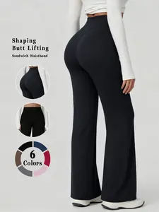 Solid Color Yoga Wide Leg Pants for Women, Sporty Loose-Fit, Breathable Fabric, Ideal for Running and Outdoor Activities, All Seasons