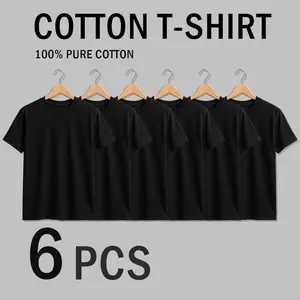 (Economy Pack) Men's Solid Color Base Undershirts - 100% Cotton Timeless Crewneck Tees, Heavy-Duty Workwear & Daily Casual Tops