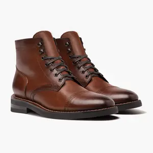 Thursday Boots Men's Captain Lace-Up Boot In Brandy Leather