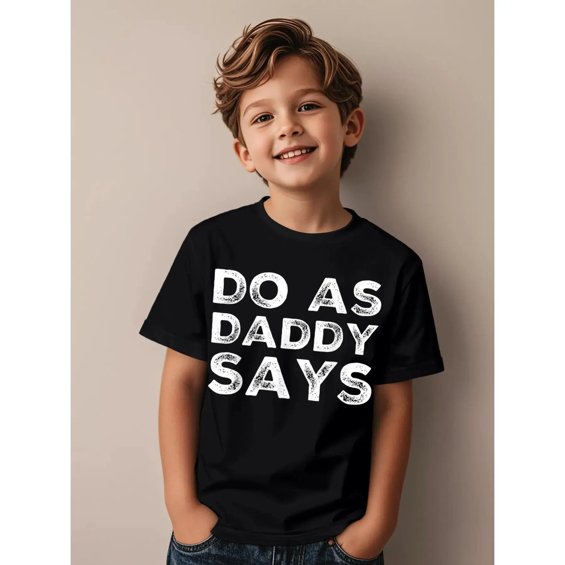Do As Daddy Says BDSM DDLG Kinky Sex Dom Funny Awesome Graphic Kid T-Shirt Popular Kid T Shirts Streetwear Tees Tops for Kid