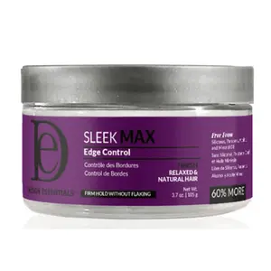 Design Essentials Sleek Max Edge Control 3.7 oz - Touchable Firm Hold for All Hair Types - Adds Shine - Customizable Strength - US Formula