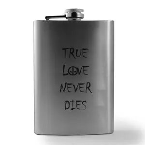 8oz True Love Never Dies Flask L1
