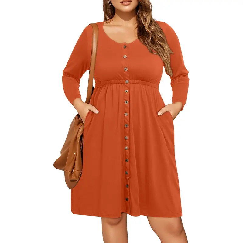 plus size fall winter dresses - TikTok Shop
