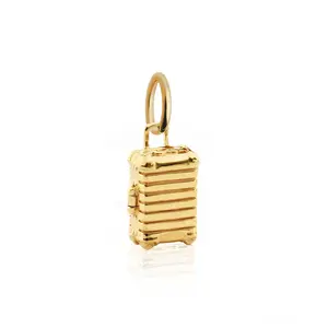Smart Suitcase Charm Gold Medium