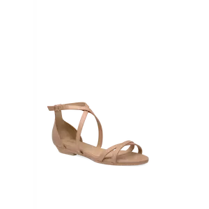 The Sandy - Latte Leather Flat