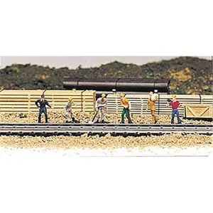 212 MAIN Ho Scale Plastic Train Crew Figurines - Bachmann Design, 6-Piece Set with Flat Bases for Diorama Decor, Layout Display, Home Decor & Home Supplies Display