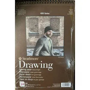 Pad Enc 21x29.7 24H Strathmore Heavy Draw (400) 130g Cream