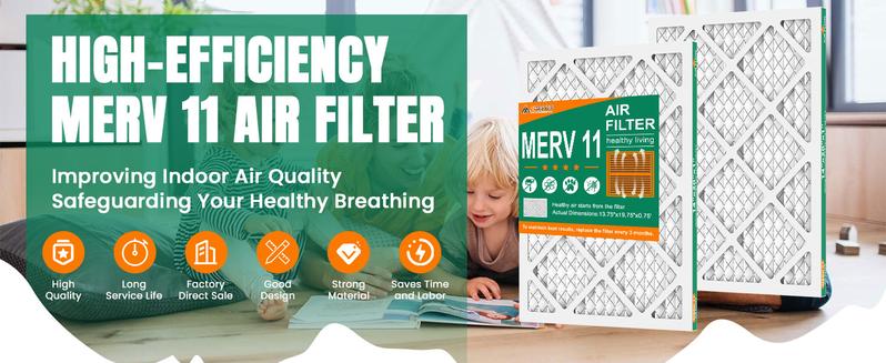 14 * 20 * 1 Air Filter,MERV 11,Furnace Air Filter for HVAC,Dust Defense-2packs by MIFLUS