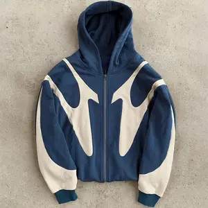 American  Retro Letter Printed Devil Pattern Hoodie Y2k Harajuku Casual Couple Zipper Hoodies Sweatshirt Fashion men's Clothing  Autumn Winter