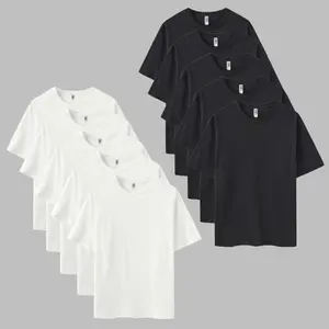 Solid 10-Pack Crew Neck (5x White, 5x Black) Menswear Top