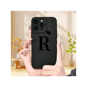 Creative Minimalist Crown Letter R Design Phone Case, Shockproof And Drop-Resistant TPU Soft  Cover, Suitable As A Gift For Birthdays Suitable For IPhone17/IPhone17 Air/IPhone17 Pro/IPhone17 Pro Max/16 Pro Max/15 Pro Max/14 Pro Max/13 Pro Max/12 Pro Max