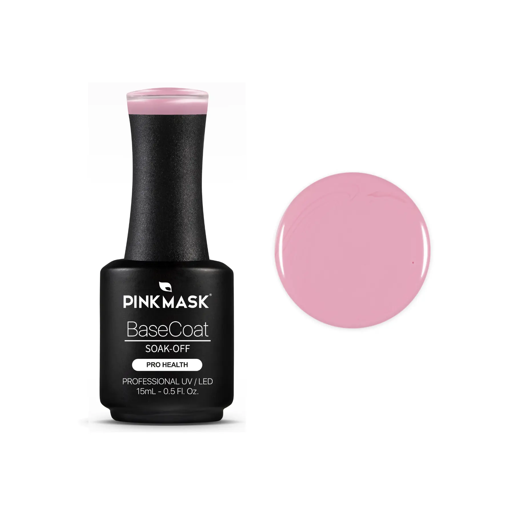 Rubber Base Coat Nail Polish, Sweet Pink, Beauty Products with Brush, Pink Mask in Bottle