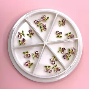 18 pcs Pink Cherry Nail Charms (Small size)