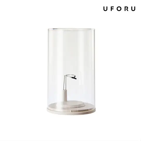 UFORU Transparent Dustproof Eco-Friendly Plastic Organizer - 6.7 in 360° View Storage Unit, Stackable Container with Stand for Labubu & Plush Dolls, Stylish Home Organizer