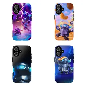 Clash Mini Pekka battle phone case purple lightning arena design Compatible for iPhone 17 16 15 14 13 12 11 and for Samsung S21-S25  best gift for your foodie gamer
