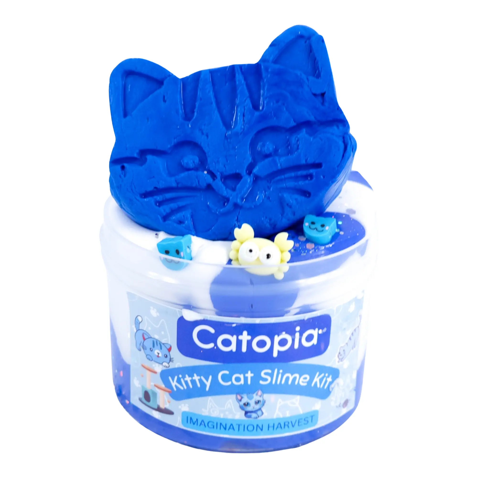 Catopia Butter Slime Kit with Clay and Glitter - Cat Themed Slime - Imagination Harvest Slime Shop