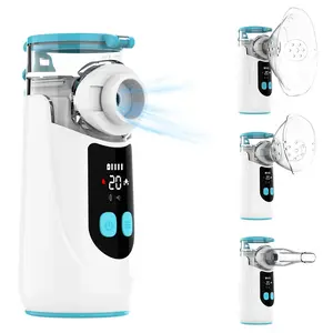 Handheld Portable Nebulizer Device with Digital Display, Quiet Operation, Self-Clean Mode, Rechargeable for Home & Travel self-cleaning function rechargeable ultrasonic nebulizer rechargeable mesh nebulizer