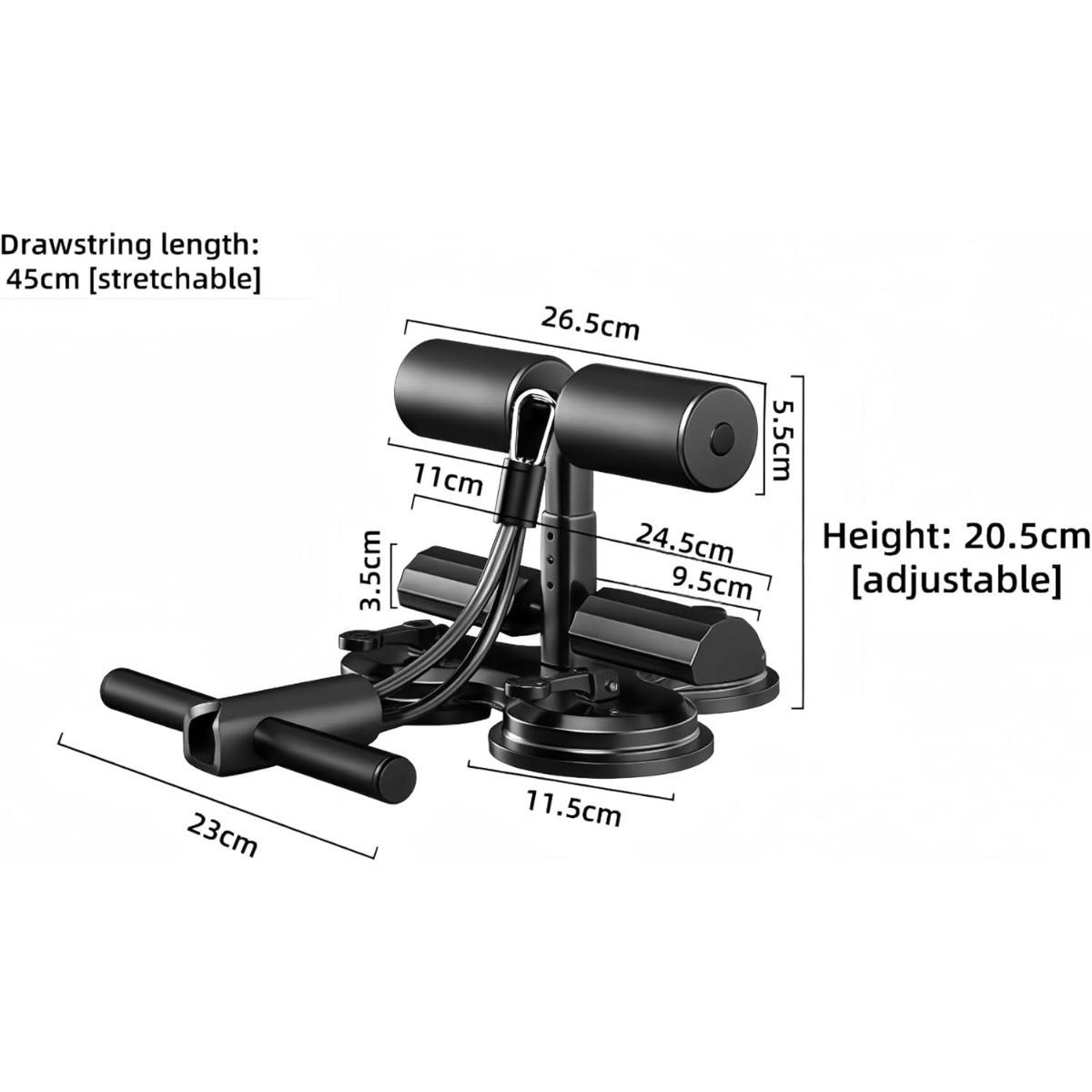 Three Suction Cups Sit Up Assistant Home Use Portable Fitness Helper Stable Support Daily Training Tool