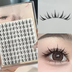 Sunflower Dly False Evelashes ClustersExtensions ndividuallashes Cluster NaturalThick Segmented Eyelashes Bundles Doll Eyelashes