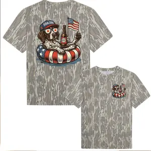 German Shorthaired Pointer Beer Shirt USA 250 Patriotic Dog Graphic American Flag Camo Summer Party Hoodie Sweatshirt