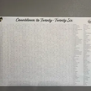 Giant New Year’s Eve Wordsearch - 30x42 Inches - New Year’s Themed Puzzle - Perfect for Party or Gift