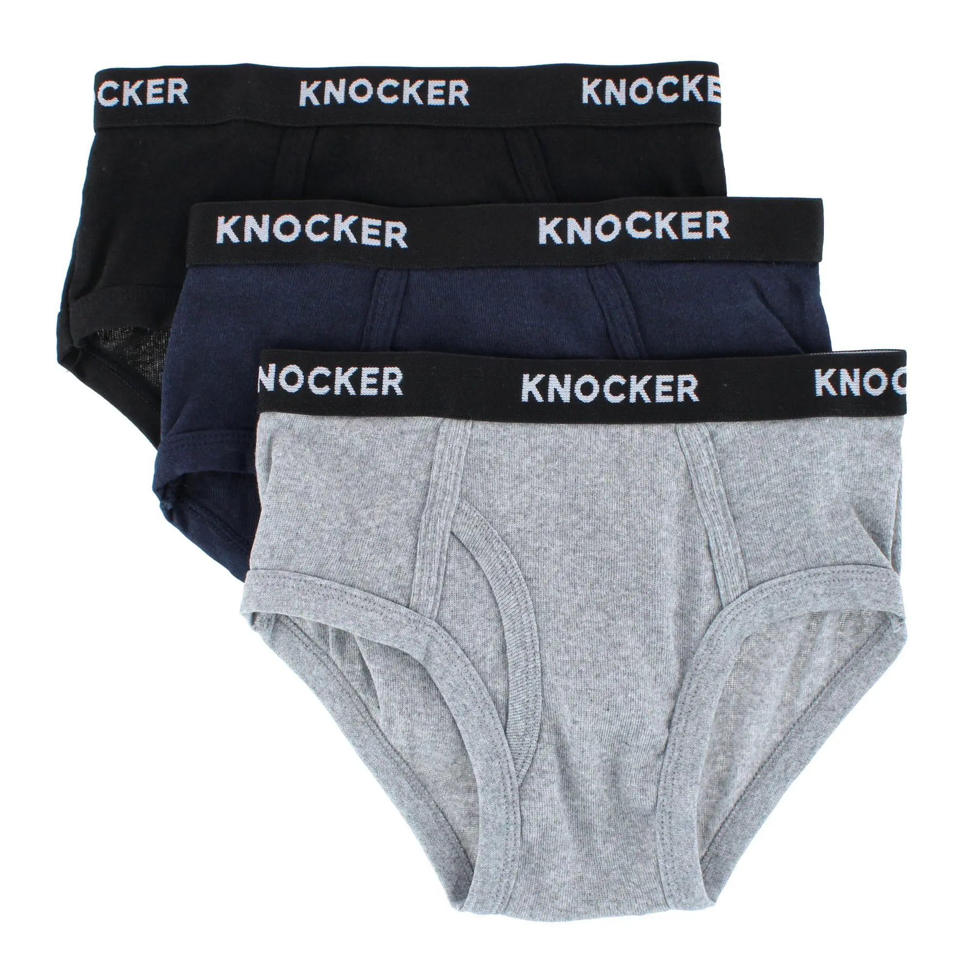 Knocker Boy's Cotton Band Briefs (3 Pack), Briefs