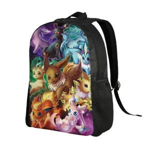 Eevee Backpack Lightweight Casual Sports Travel Cartoon Daypack Multifunction Laptop Backpacks