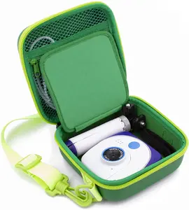 CASEMATIX Video Camera Travel Case Compatible with Little Tikes Tobi 2 Director's Camera Tripod & Charging Cable - Green EVA Exterior with Zippered Accessory Compartment - Protective & Organized Storage