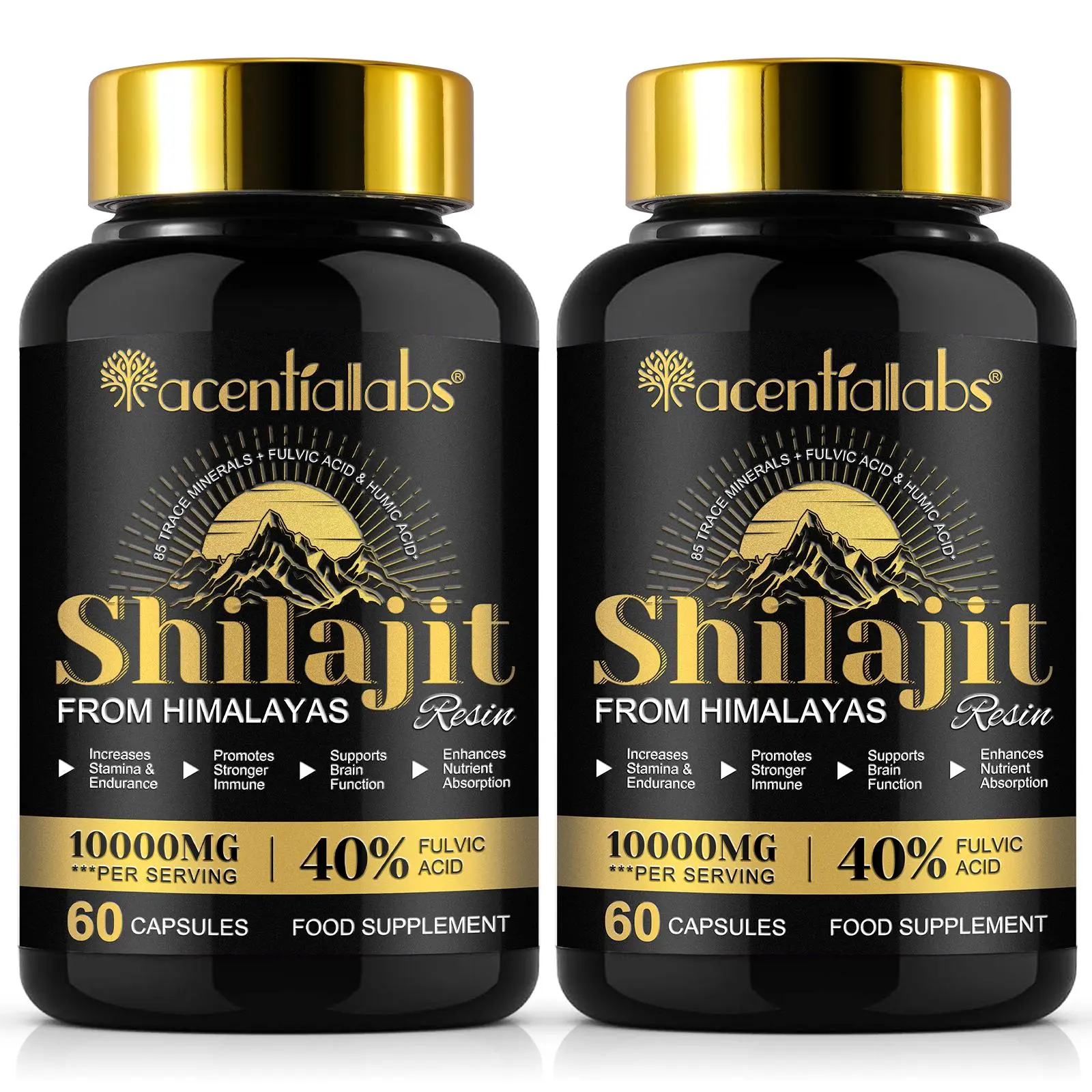 ACENTIALLABS Shilajit 60 Capsules *2