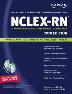 USED-Kaplan NCLEX-RN Exam 2010 with CD-ROM: Strategies for the Registered Nursing Licensing Exam by Barbara J. Irwin (Paperback)