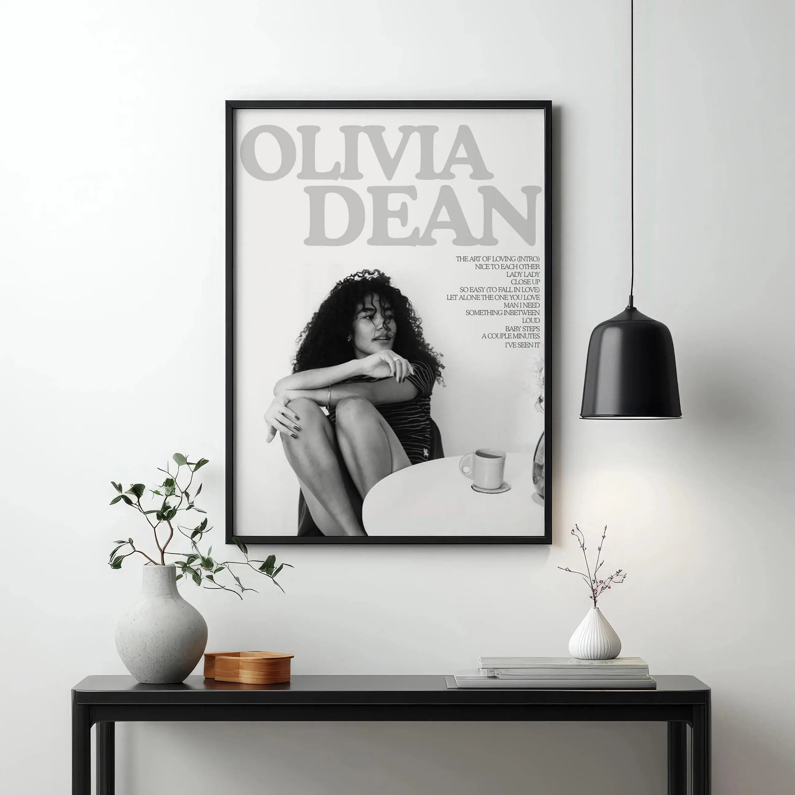 Olivia Dean Printed Signature Poster - Colorful Graphic Wall Art, The Art of Loving Album Decor, Soul Pop Music Print, Trendy Music Room Decoration, Unframed with Mount Option