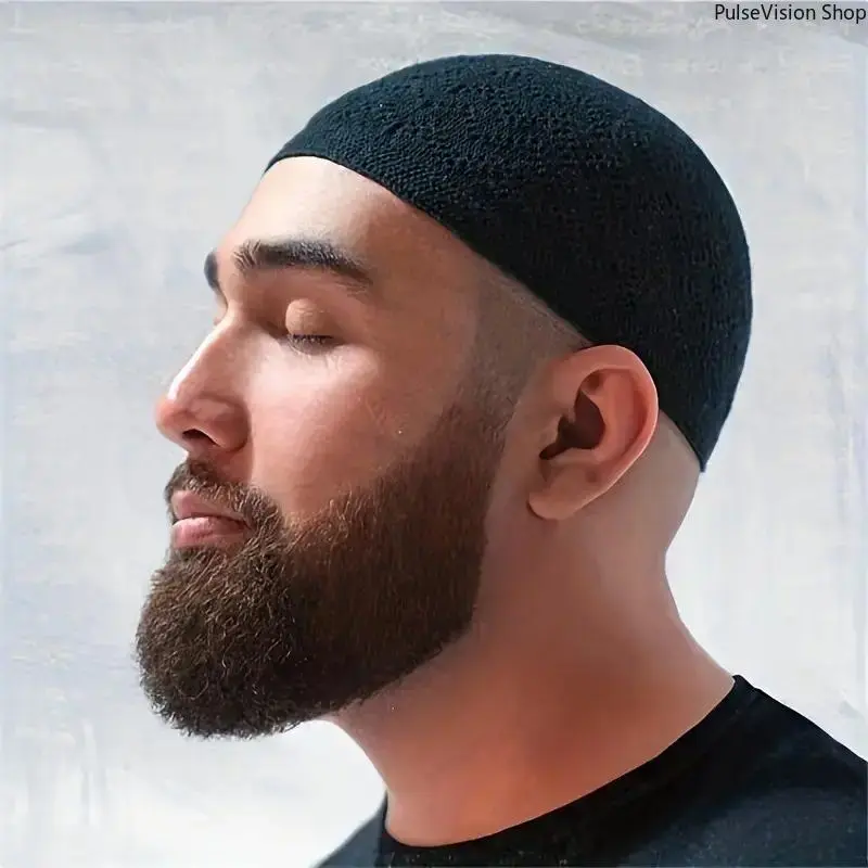 Plain Knitted Kufi Hat for Men, Basic Casual Skull Cap, Lightweight and Breathable Everyday Headwear