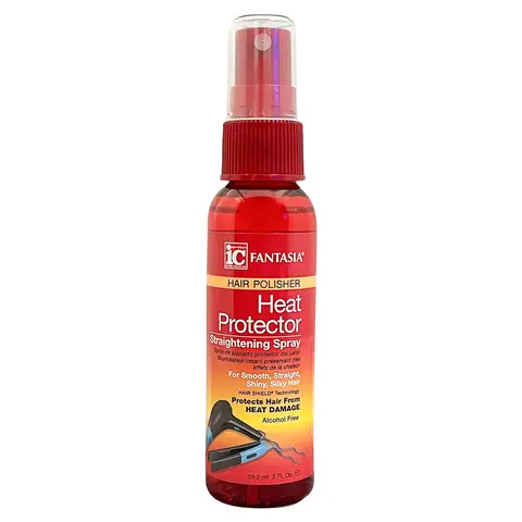 Fantasia IC Heat Protector Spray - Cruelty Free Hair Products, 2 oz Compact Color & Chemically Treated Repair, Anti Frizz Curl Control, Lightweight Radiant Hair Protectant for Silky Shine & Smoothness
