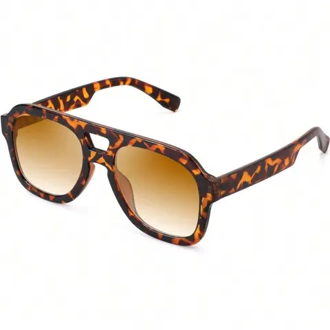Classic Vintage Double Bridge Fashion Sunglasses for Daily Use, Street Style Shades, Ideal for Parties, Poolside & Outdoor Activities, Vintage Trendy Sunglasses for Couples