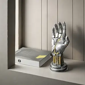 1pc Ultra-Futuristic Cyberpunk Mechanical Arm Statue - Game Controller Holder & Headset Stand, Desktop Decor Ornament, Modern Home Decoration, Ideal Gamer Gift for Men on Valentine's, Father's Day & Christmas