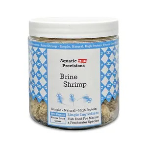 Brine Shrimp Cubes, Freeze Dried Fish Food for Freshwater and Saltwater Aquarium Fish