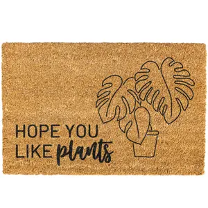 Hope You Like Plants Doormat, Welcome Mat, Housewarming Gift, Door Mat