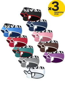 3 pairs of men's underwear with triangular front and back open crotch pockets and detachable compartments, Soft Breathable Briefs, breathable, lightweight summer, soft, comfortable, quick-drying, large-sized