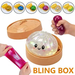 Expressive Big Dumpling Squishy - Blind Box,  Fidget Toy, Soft TPR Material, Stress Relief, Unboxing Surprise, Random Style per Pack.Valentine's Day and Easter gifts, suitable for children to exchange gifts