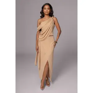 Khaki Diosa Drape Top