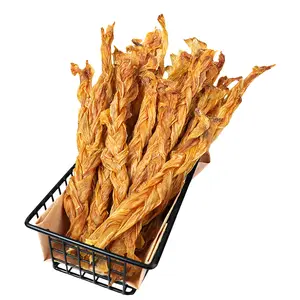 Freshfeast 60g Duck Esophagus Chews for Dogs - All-Natural Single-Ingredient Treats - Extra Durable Long-Lasting Chews for Medium Large Dogs - Grain-Free & Easy Digest